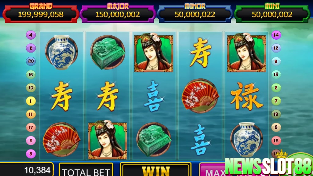 Nikmati keseruan dalam permainan slot online Fei Cui Gong Zhu dari Slot88 yang memiliki tema putri dari negeri Tiongkok kuno, permainan ini menyuguhkan visual elegan dengan nuansa giok yang memikat, serta fitur-fitur permainan yang bisa memberikan kemenangan besar.